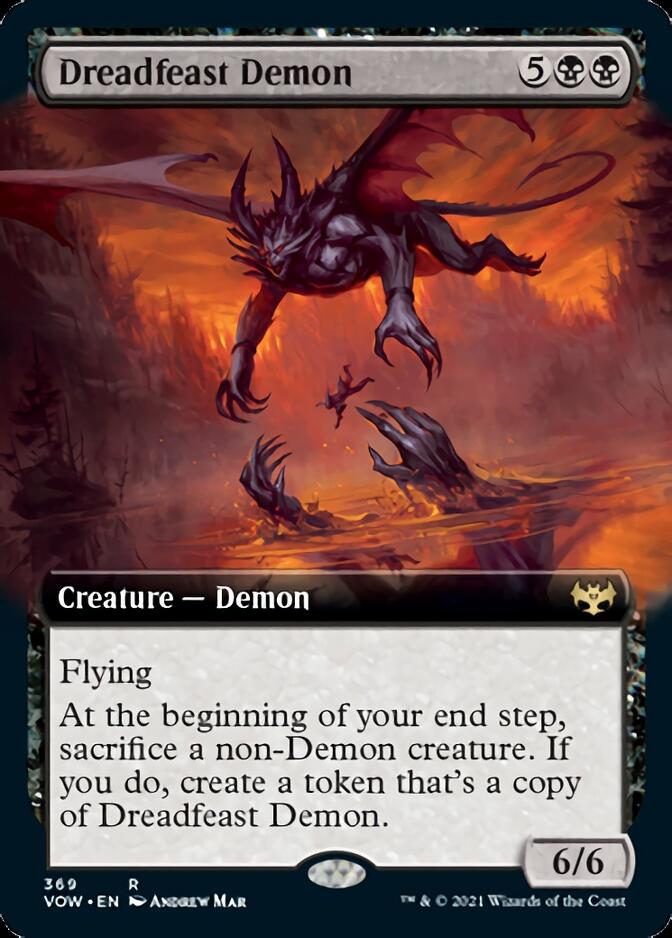 Dreadfeast Demon (Extended Art) [Innistrad: Crimson Vow] | GrognardGamesBatavia