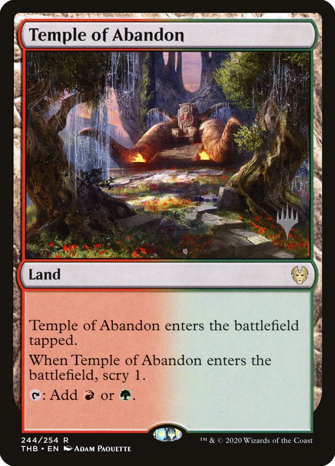 Temple of Abandon (Promo Pack) [Theros Beyond Death Promos] | GrognardGamesBatavia