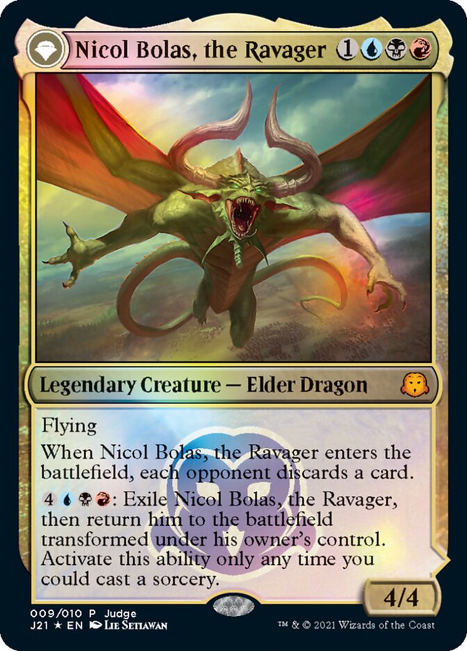 Nicol Bolas, the Ravager // Nicol Bolas, the Arisen [Judge Gift Cards 2021] | GrognardGamesBatavia