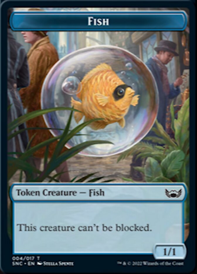 Fish // Angel Double-Sided Token [Streets of New Capenna Tokens] | GrognardGamesBatavia