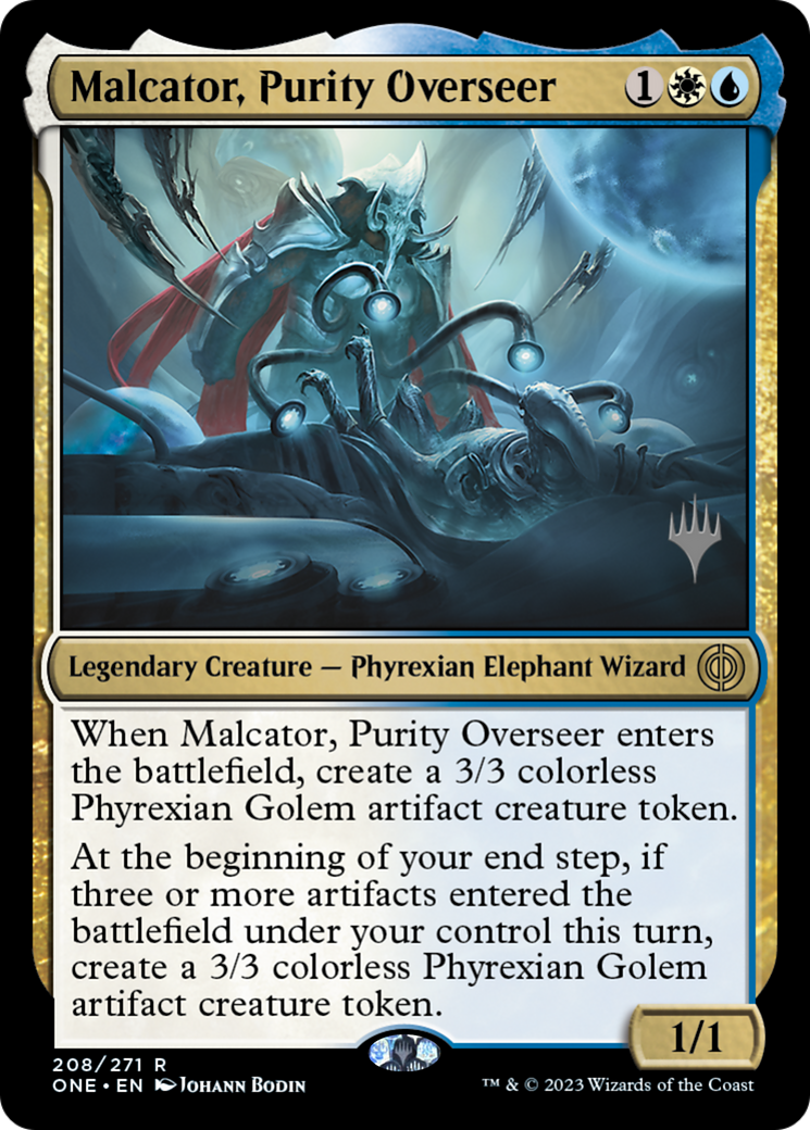 Malcator, Purity Overseer (Promo Pack) [Phyrexia: All Will Be One Promos] | GrognardGamesBatavia