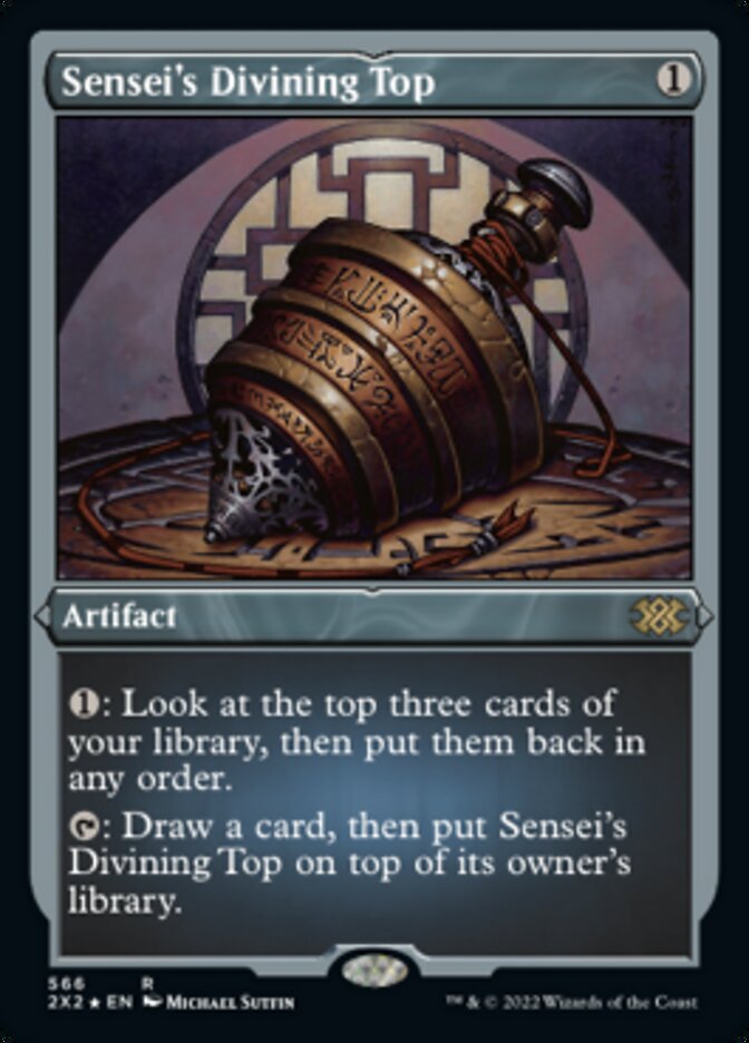 Sensei's Divining Top (Foil Etched) [Double Masters 2022] | GrognardGamesBatavia