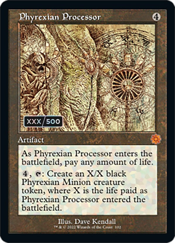 Phyrexian Processor (Retro Schematic) (Serial Numbered) [The Brothers' War Retro Artifacts] | GrognardGamesBatavia