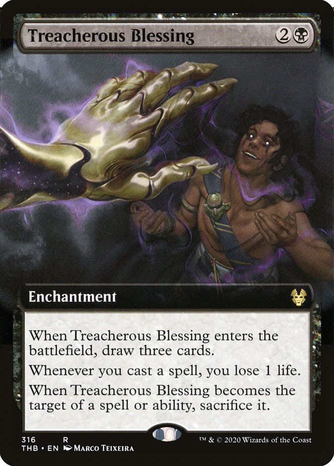 Treacherous Blessing (Extended Art) [Theros Beyond Death] | GrognardGamesBatavia