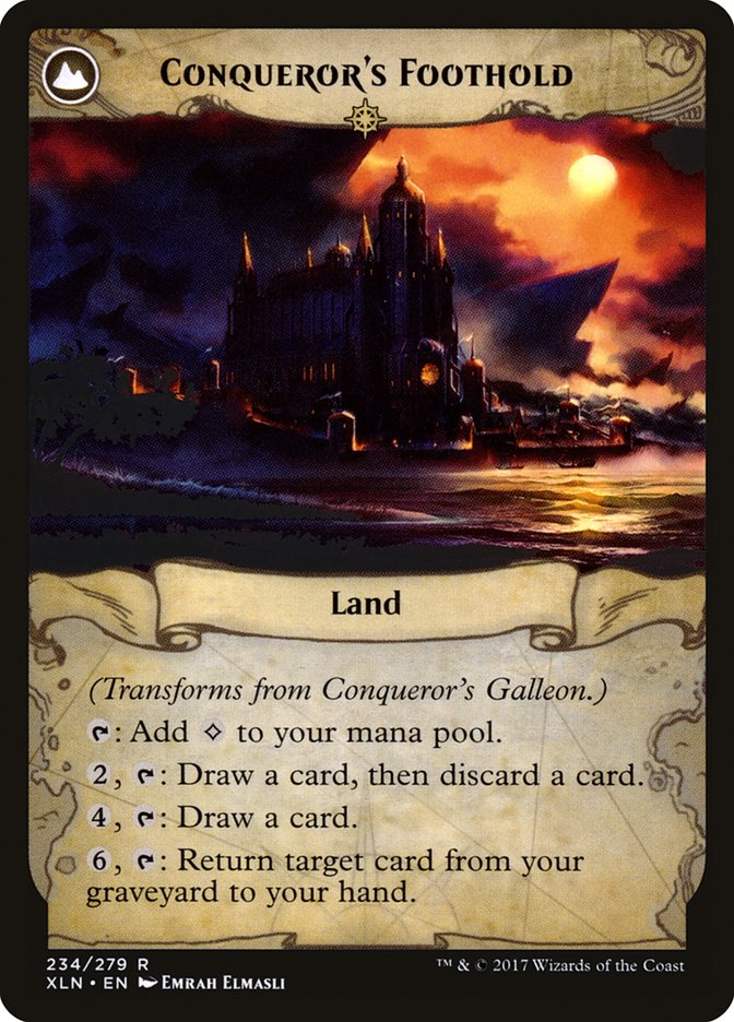 Conqueror's Galleon // Conqueror's Foothold [Ixalan] | GrognardGamesBatavia