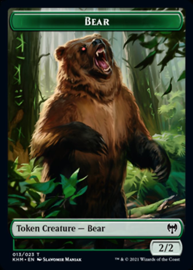 Bear Token [Kaldheim Tokens] | GrognardGamesBatavia