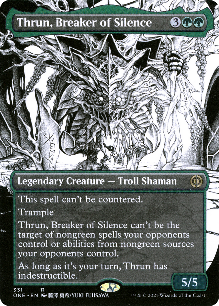 Thrun, Breaker of Silence (Borderless Manga) [Phyrexia: All Will Be One] | GrognardGamesBatavia