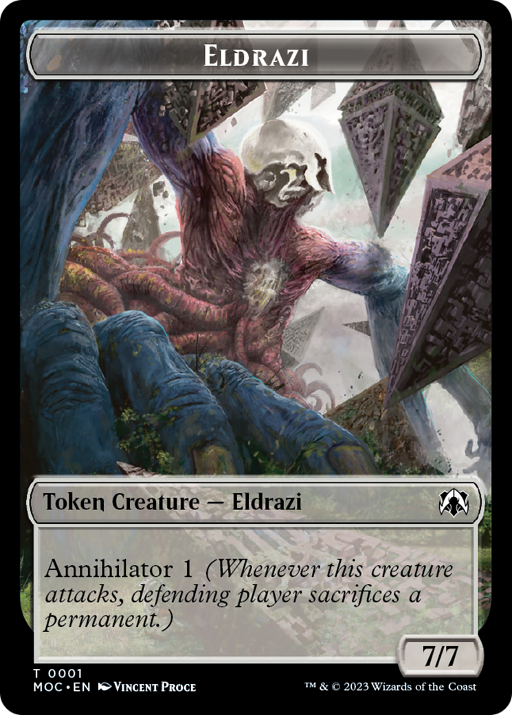 Eldrazi // Angel (4) Double-Sided Token [March of the Machine Commander Tokens] | GrognardGamesBatavia