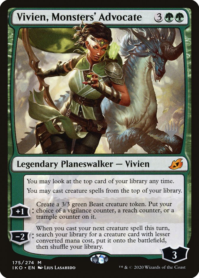 Vivien, Monsters' Advocate (Promo Pack) [Ikoria: Lair of Behemoths Promos] | GrognardGamesBatavia