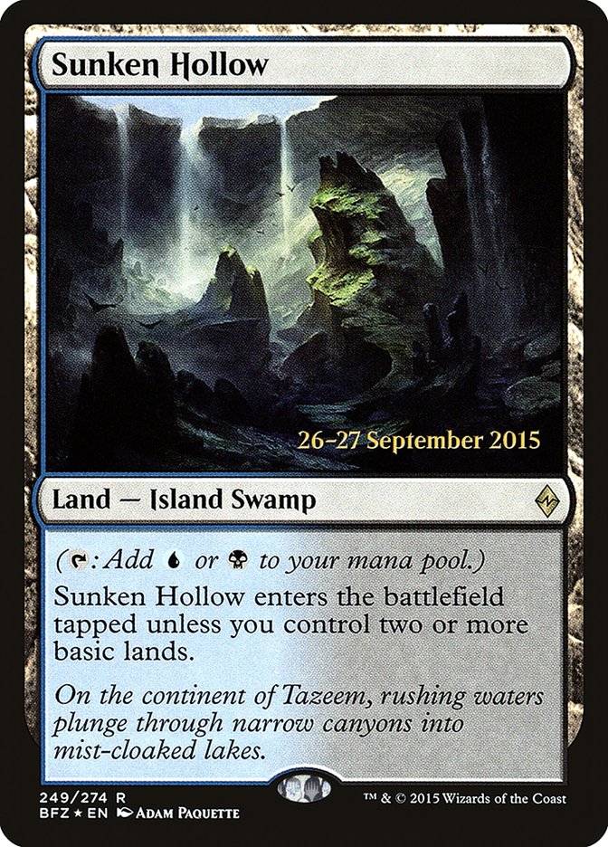 Sunken Hollow [Battle for Zendikar Prerelease Promos] | GrognardGamesBatavia