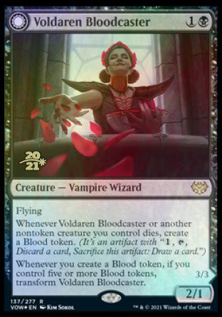 Voldaren Bloodcaster // Bloodbat Summoner [Innistrad: Crimson Vow Prerelease Promos] | GrognardGamesBatavia