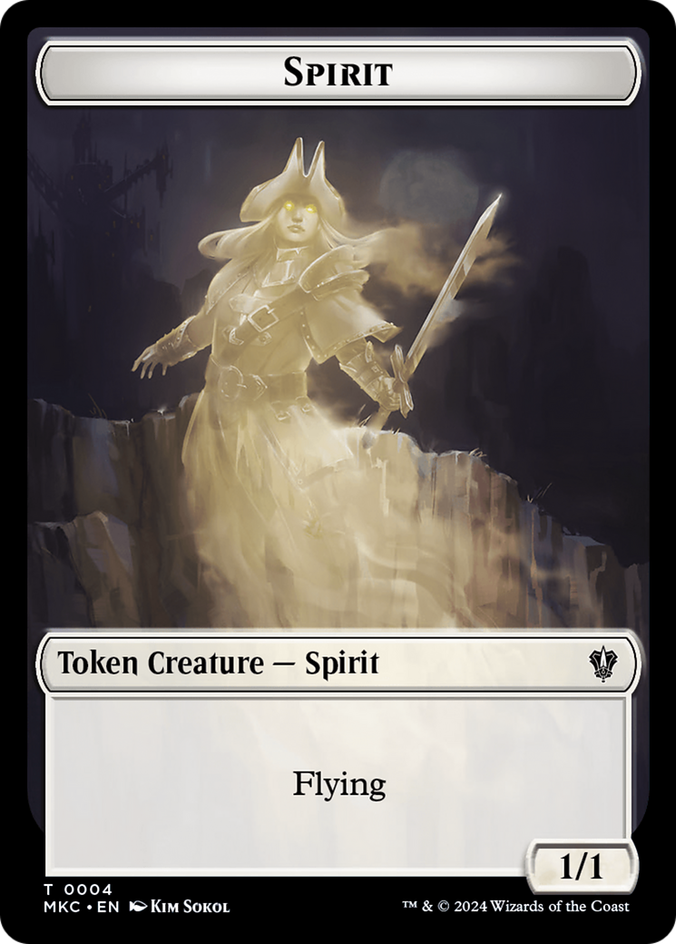 Spirit // Phyrexian Germ Double-Sided Token [Murders at Karlov Manor Commander Tokens] | GrognardGamesBatavia