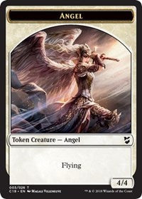 Angel // Cat Double-Sided Token [Commander 2018 Tokens] | GrognardGamesBatavia