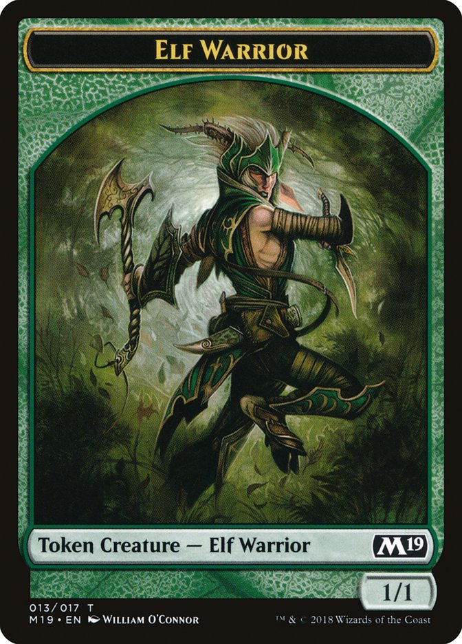 Elf Warrior Token [Core Set 2019 Tokens] | GrognardGamesBatavia