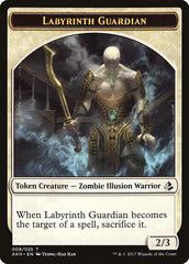 Warrior // Labyrinth Guardian Double-Sided Token [Amonkhet Tokens] | GrognardGamesBatavia