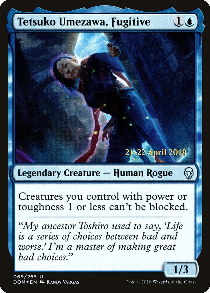 Tetsuko Umezawa, Fugitive [Dominaria Prerelease Promos] | GrognardGamesBatavia