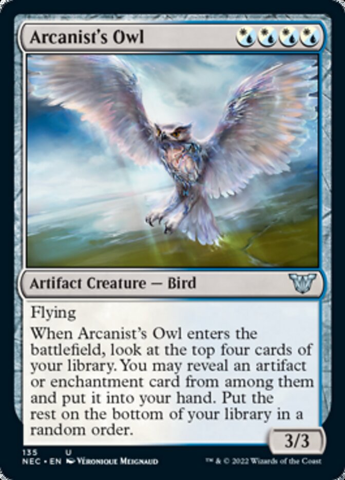 Arcanist's Owl [Kamigawa: Neon Dynasty Commander] | GrognardGamesBatavia