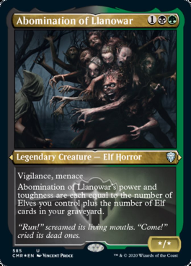 Abomination of Llanowar (Etched) [Commander Legends] | GrognardGamesBatavia