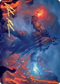 Aegar, the Freezing Flame (Gold-Stamped Signature) [Kaldheim Art Series] | GrognardGamesBatavia