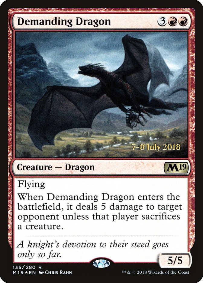 Demanding Dragon [Core Set 2019 Prerelease Promos] | GrognardGamesBatavia