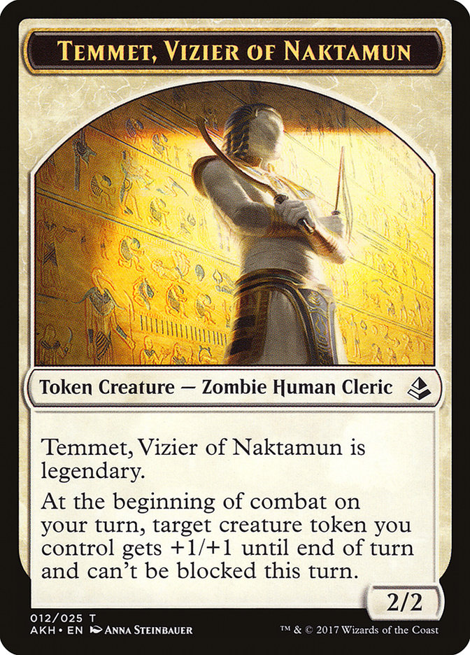 Temmet, Vizier of Naktamun Token [Amonkhet Tokens] | GrognardGamesBatavia