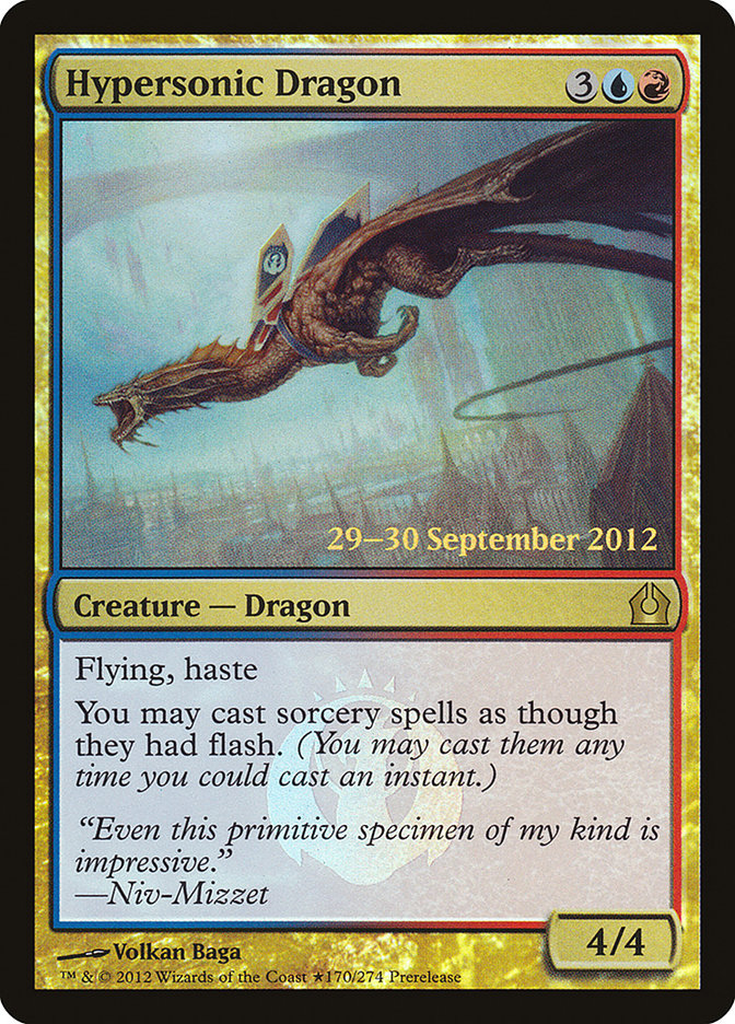 Hypersonic Dragon [Return to Ravnica Prerelease Promos] | GrognardGamesBatavia