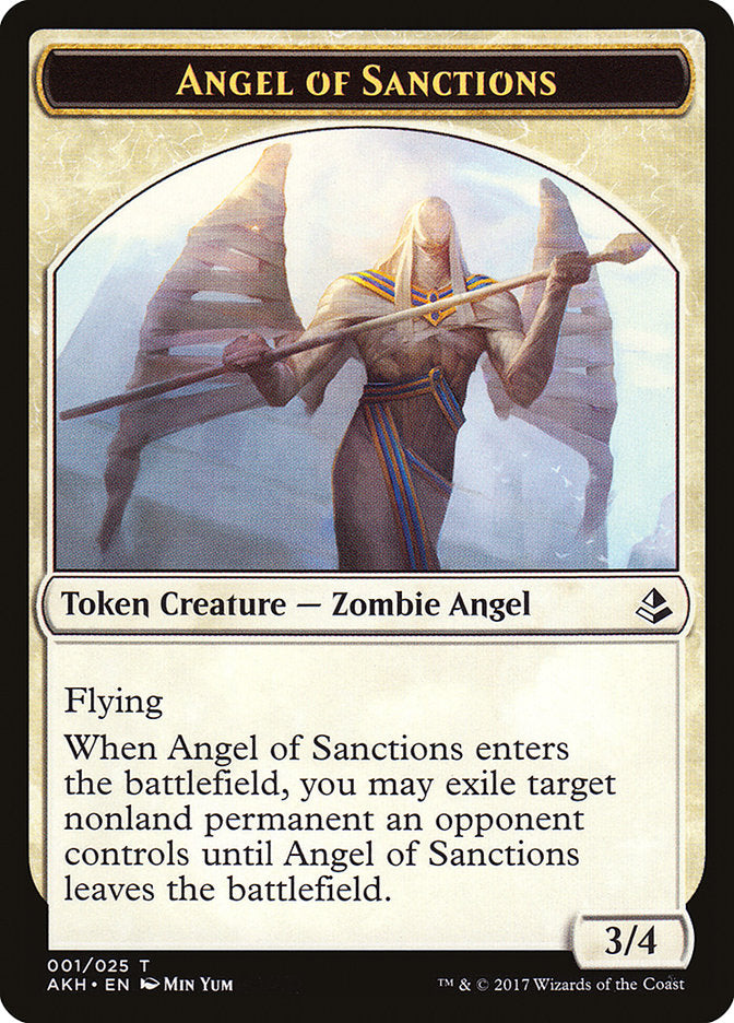 Angel of Sanctions Token [Amonkhet Tokens] | GrognardGamesBatavia