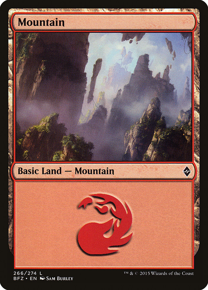 Mountain (266a) [Battle for Zendikar] | GrognardGamesBatavia