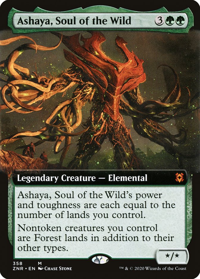 Ashaya, Soul of the Wild (Extended Art) [Zendikar Rising] | GrognardGamesBatavia