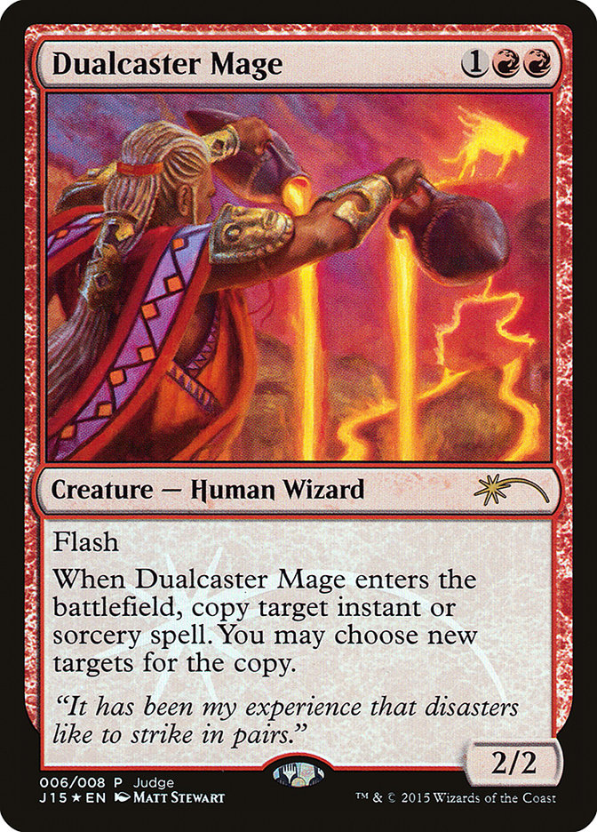 Dualcaster Mage [Judge Gift Cards 2015] | GrognardGamesBatavia