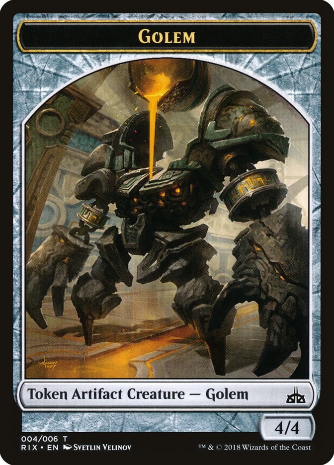 Golem Token [Rivals of Ixalan Tokens] | GrognardGamesBatavia