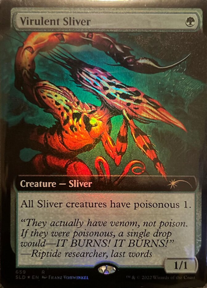 Virulent Sliver (Extended Art) [Secret Lair Drop Promos] | GrognardGamesBatavia