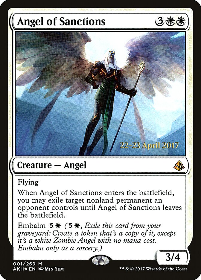 Angel of Sanctions [Amonkhet Prerelease Promos] | GrognardGamesBatavia