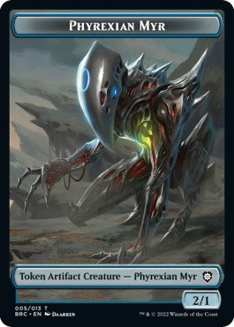 Scrap // Phyrexian Myr Double-Sided Token [The Brothers' War Commander Tokens] | GrognardGamesBatavia