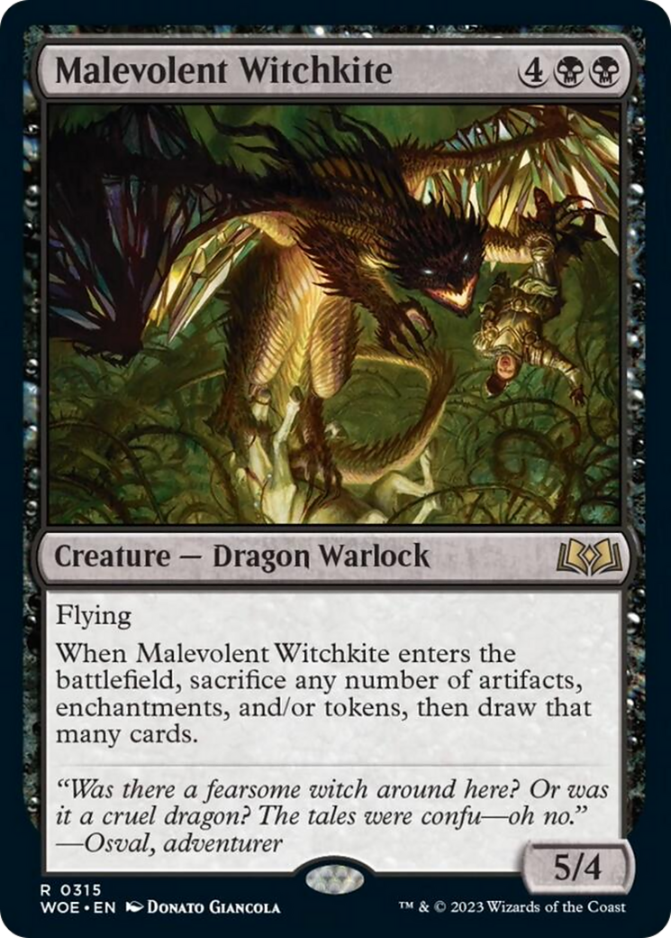 Malevolent Witchkite [Wilds of Eldraine] | GrognardGamesBatavia