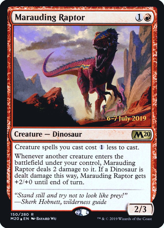 Marauding Raptor [Core Set 2020 Prerelease Promos] | GrognardGamesBatavia