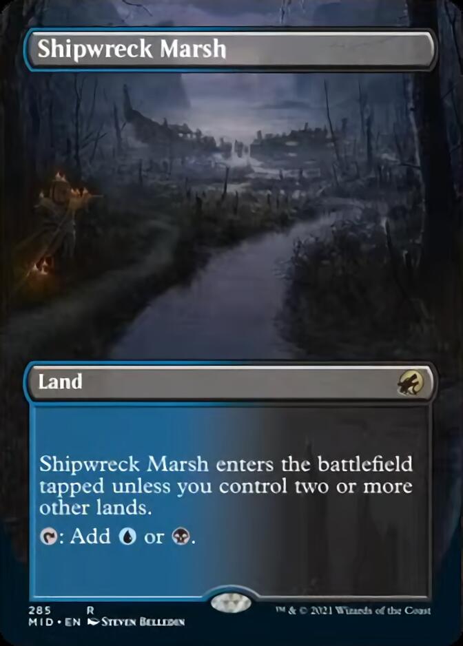 Shipwreck Marsh (Borderless Alternate Art) [Innistrad: Midnight Hunt] | GrognardGamesBatavia