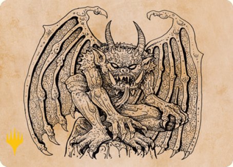 Cloister Gargoyle (Showcase) Art Card (Gold-Stamped Signature) [Dungeons & Dragons: Adventures in the Forgotten Realms Art Series] | GrognardGamesBatavia