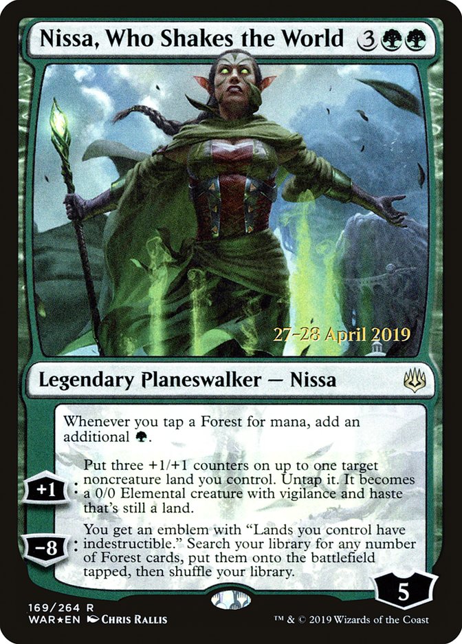 Nissa, Who Shakes the World [War of the Spark Prerelease Promos] | GrognardGamesBatavia