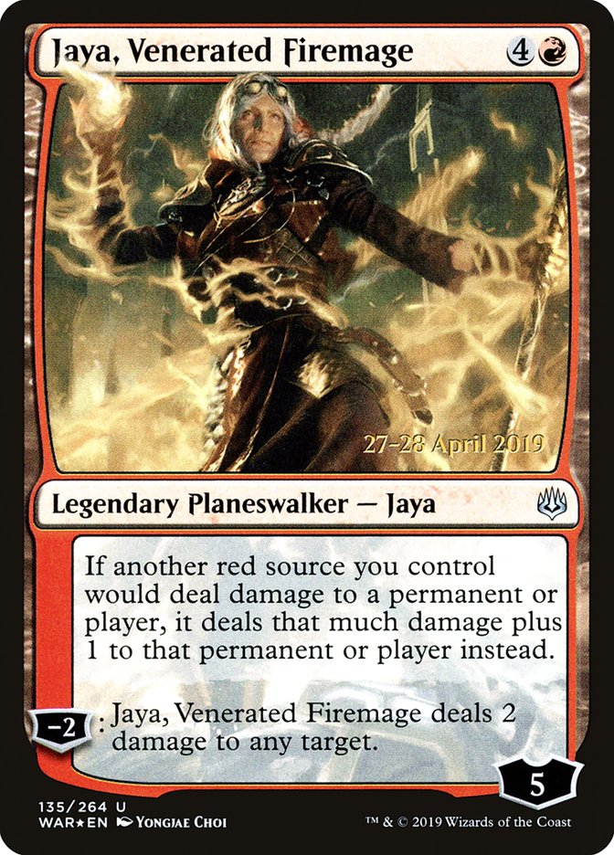 Jaya, Venerated Firemage [War of the Spark Prerelease Promos] | GrognardGamesBatavia