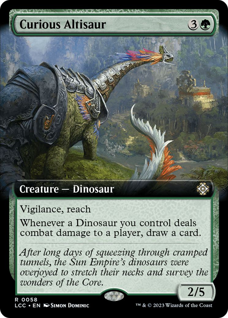 Curious Altisaur (Extended Art) [The Lost Caverns of Ixalan Commander] | GrognardGamesBatavia