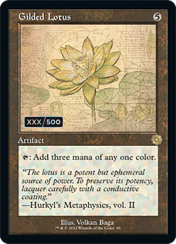 Gilded Lotus (Retro Schematic) (Serial Numbered) [The Brothers' War Retro Artifacts] | GrognardGamesBatavia