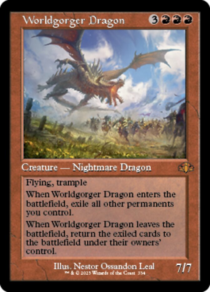 Worldgorger Dragon (Retro) [Dominaria Remastered] | GrognardGamesBatavia