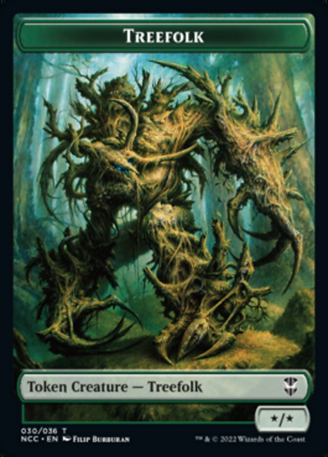 Treefolk // Spider Double-Sided Token [Streets of New Capenna Commander Tokens] | GrognardGamesBatavia