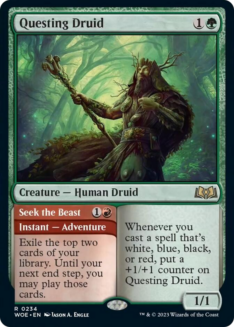 Questing Druid // Seek the Beast [Wilds of Eldraine] | GrognardGamesBatavia