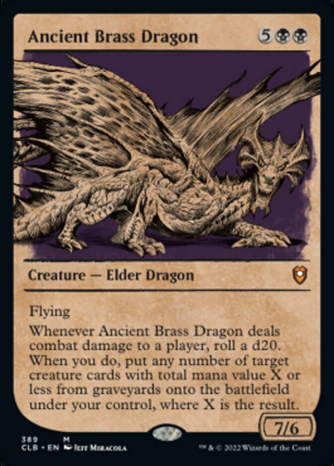Ancient Brass Dragon (Showcase) [Commander Legends: Battle for Baldur's Gate] | GrognardGamesBatavia