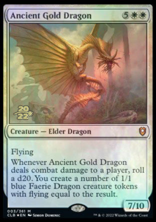 Ancient Gold Dragon [Commander Legends: Battle for Baldur's Gate Prerelease Promos] | GrognardGamesBatavia