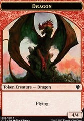 Dragon (006) // Gold Double-Sided Token [Commander 2017 Tokens] | GrognardGamesBatavia