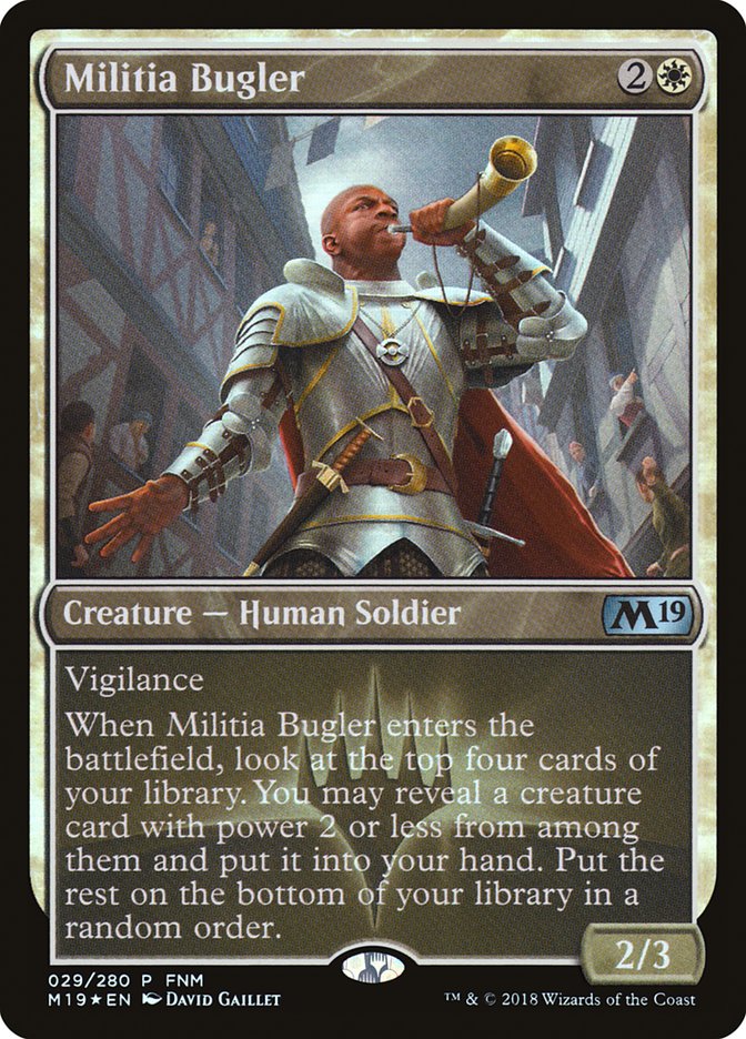 Militia Bugler (FNM) [Core Set 2019 Promos] | GrognardGamesBatavia