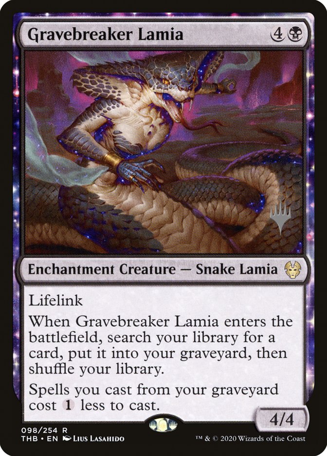 Gravebreaker Lamia (Promo Pack) [Theros Beyond Death Promos] | GrognardGamesBatavia